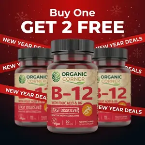 Women Vitamin B12 Fast Dissolve Supplement - Once-Per-Day Complex with 1000 Mcg Methylcobalamin B12, Folic Acid, B6 - Lemon Flavor - 90 Dissolvable Tablets,