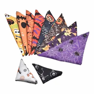 Yescom Halloween Dog Bandanas Washable Dog Handkerchief 10 Pack 32x21