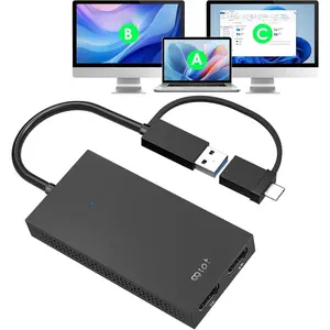 HDMI Splitter for  Monitors,  Video Graphics Adapter for Thunderbolt 5/4/3, USB 4, USB-A/C,  and Windows, USB-C to 4K@30Hz &1080p@60Hz HDMI Extender for Windows & MacBook