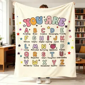Teacher Blanket,You Are Alphabet Teacher Blanket,Teacher Alphabet Blanket,Back To School Teacher Gift,Teacher Appreciation Gift Suitable for beds and sofas can also be given as a gift