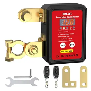 Remote Battery Disconnect Switch 12V, Kill Switch For Car, Led Voltage Display, Battery Kill Switch Anti Theft, Battery Cut Off Shut Off Switch For Auto,Vehicle, RV, ATV,Truck, Boat