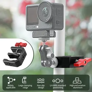 Feichao C-Clamp Magic Arm Mount Clamp Extension, Action Camera Mounting Accessory, Expandable Mounting Solution, Ideal for Outdoor Activities