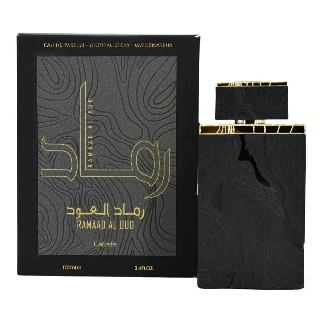 Lattafa Ramaad Al Oud Eau de Parfum Spray, Aromatic Oud Unisex Fragrance, 2023 Launch, 3.4 oz / 100 ml