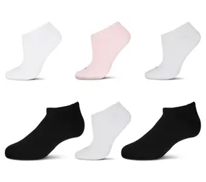 Memoi Unisex Low-Cut Ankle Cushion Socks Set -6 Pair