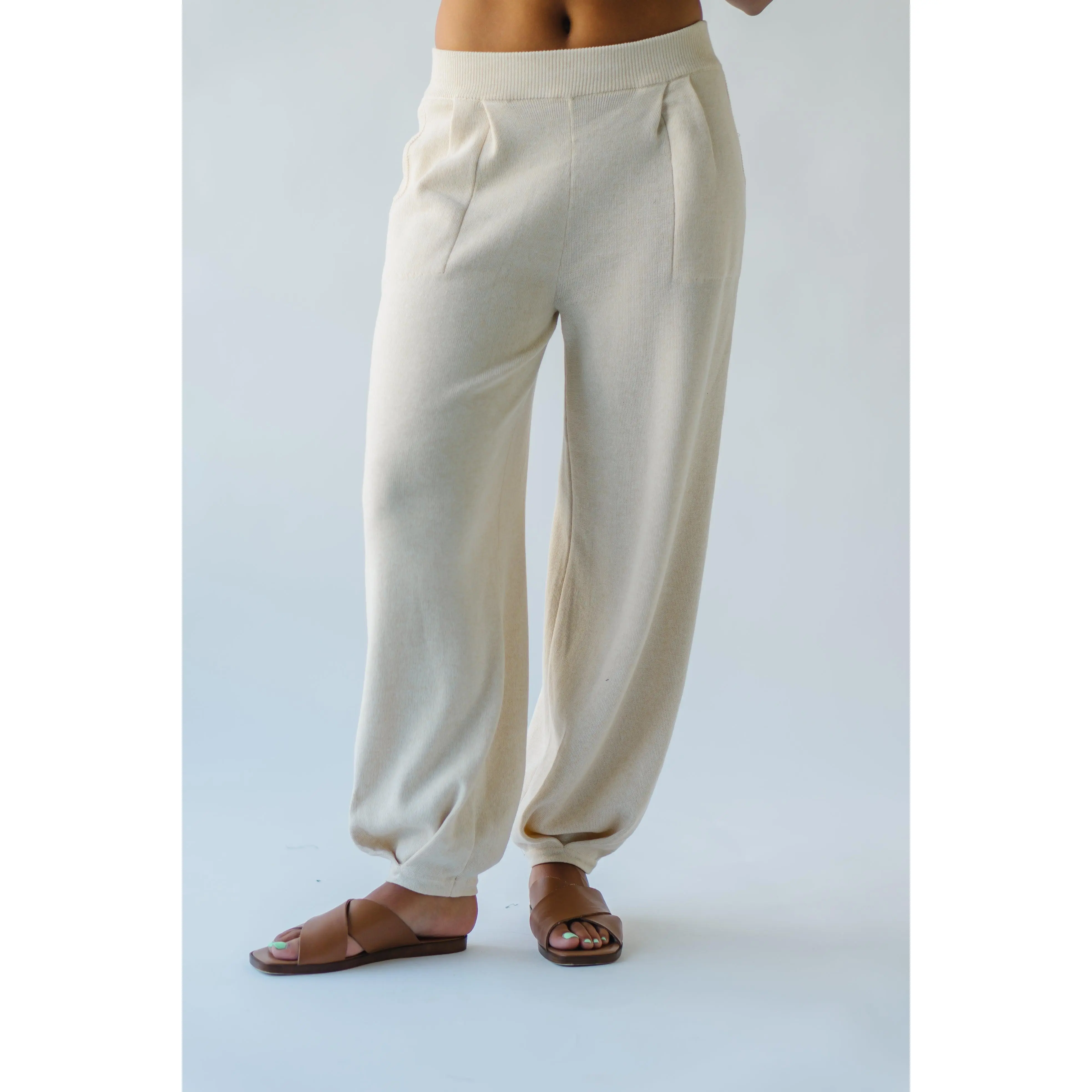 The Spackman Sweater Pant in Ivory