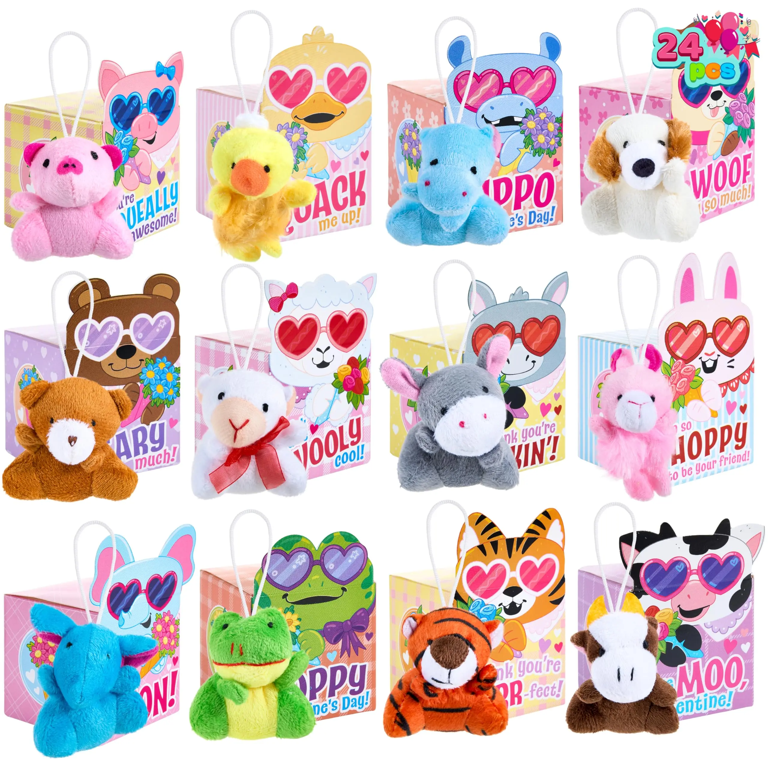24pcs  Animal Plush Toys