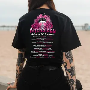 Bitchology Definition Shirt – Empowered Woman Graphic Sweatshirt, Bitchology Skull Rose, Tattoo Girls, Streetwear, Bad Girls Energy