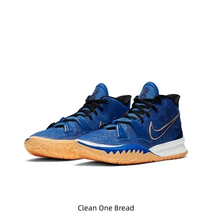 Deep Blue Textured Mid Cut Sports Sneakers Gold Detailing Cream White Midsole Classic Gum Bottom Lightweight Breathable Streetwear Sneakers For All Genders