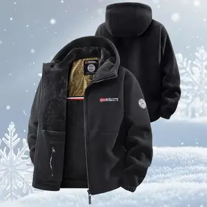 Men's Heavyweight Winter Warmth Fleece Jacket - Thick and Insulating Full-Zip Outerwear, Soft Polyester Lining, Sporty and Casual Outdoor Jacket, Suitable for Cold Weather - Machine Washable, Regular Fit, Men's Fleece Jacket.