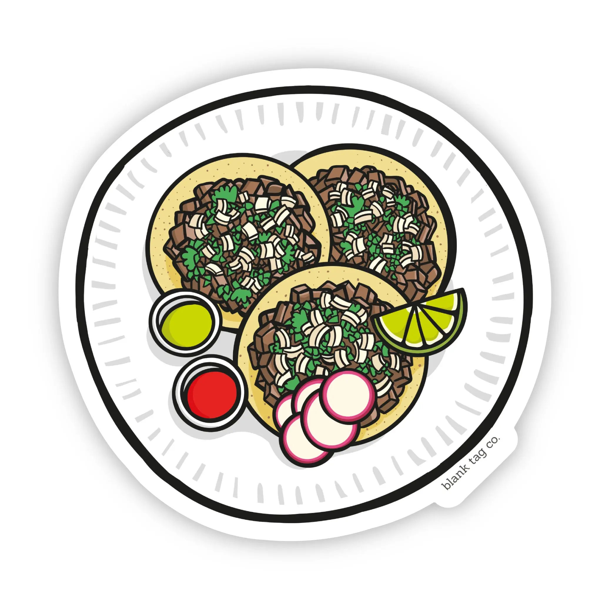 Blank Tag Co.® Waterproof Sticker - Tacos De Asada