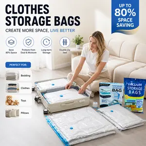 Eco-Friendly Multi-Purpose Vacuum-Sealing Resealing Storage Bags – Solve Bulky Clothes Taking Over Your Home