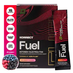 Korrect Fuel™ Ketones + Electrolytes Melonberry Flavor - US Fitness Supplement for Mental & Physical Performance & Hydration Support
