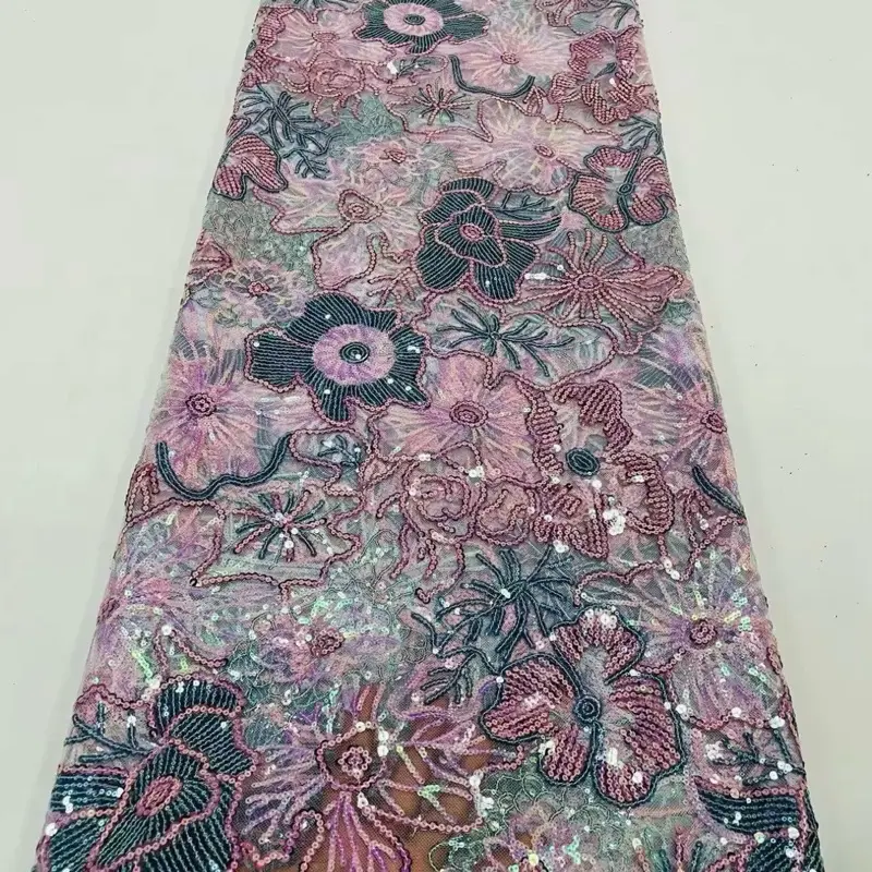 African high embroidery exotic lace fabric, per yard