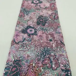African high embroidery exotic lace fabric, per yard