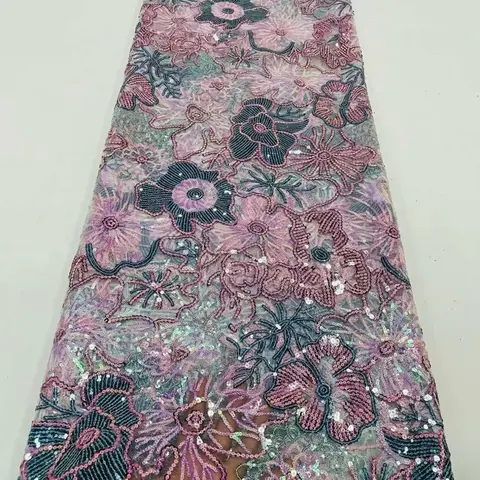 African high embroidery exotic lace fabric, per yard