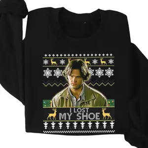 I Lost My Shoe Supernatural Christmas Sweatshirt Supernatural Winchester Brothers Christmas Shirt Gift for Men, Gift for Women, Crew Neck T-shirt
