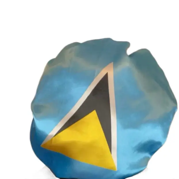 Custom St. Lucia flag print bonnet-Fashion Accessory