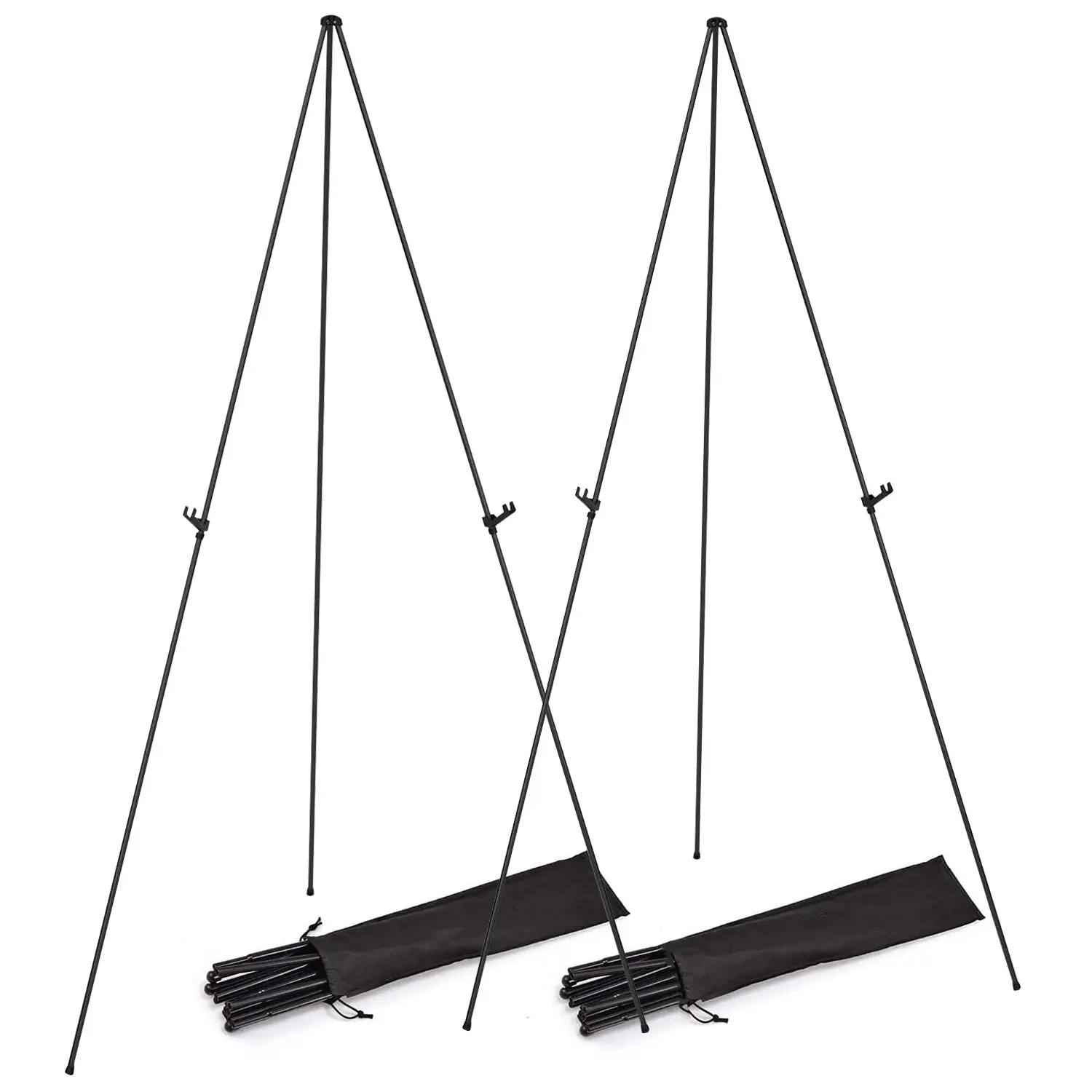2 Pack Art Easel Stand 61in Collapsible A Frame Tripod Easel Iron Alloy. Comes with 2 Carry Bags
