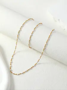 Bohemian Style Beaded Necklace Bracelet Set, Stainless Steel Jewelry for Women, Elegant Casual Design, Perfect Gift Idea