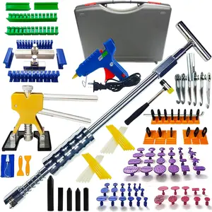 M16 Big Size Slide Puller  Lifter Toools Kit,Auto Dent Puller Kit, Bodywork Door Dings Remover,Paintless Large & Small Ding Hail Dent  with Toolbox (XBLG100)
