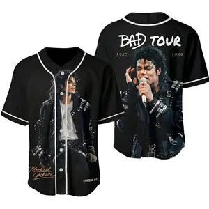 Michael Jackson Baseball Jersey King of Pop MJ Fan Apparel Unisex