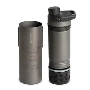 GRAYL UltraPress Titanium 16.9 oz Water Purifier & Filter Bottle