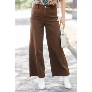 Going Strong Espresso Brown Cropped Jeans