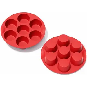 Muffin Pans for Baking, 7 Cups Air Freyer Cupcake Pan, Nonstick  Muffin molds for for Baking Egg Bite, Muffins, Tart, Cupcake and Quiche, 2 Packs (7 cups)