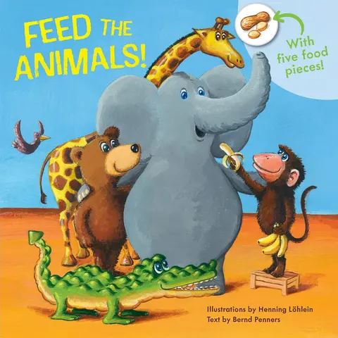 Bernd Penners 2022 Edition Interactive Board Book Children's Literature & Art (Kane/Miller English, 5 Animal Friends, 5 Food Pieces, Hands-On Feeding, Kindergarten Target, Safe Materials, 10 Pages, Holiday Gifts, 8.9in H x 8.95in L x 0.5in W, 0.85lbs)