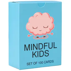 BayWel 100 Mindfulness Conversation Cards for Kids – Positive Affirmation & Self-Care Prompts for Meaningful Family, Classroom & Therapy Discussions