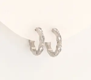 Steel by Diamonique Hoop Earring