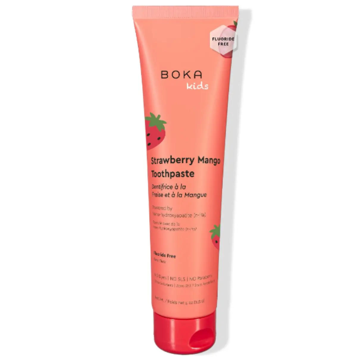 Boka Kids Toothpaste - Fluoride Free Nano Hydroxyapatite Toothpaste | Kids Oral Care - Strawberry Mango - 4 Oz, 1PK