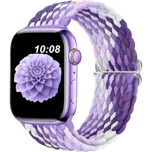 Compatible with Apple Watch Band 38mm 40mm 41mm 42mm 44mm 45mm 46mm 49mm for Women Men,Stretchy Braided Apple Watch Strap for iWatch Series 10/9/8/7/6/5/4/3/2/1/SE/Ultra/Ultra 2