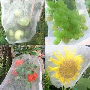 100pcs Reusable Fruit Protection Net Pouches, Breathable Mesh Bags for Grapes, Peaches, Vegetables, Snacks, Insect & Bird Proof