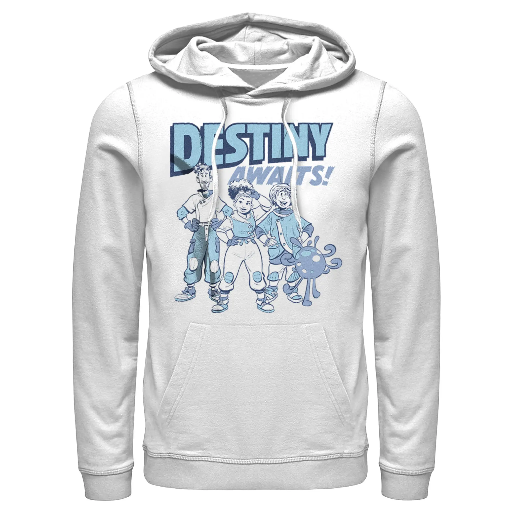 Men's Stylish Disney Strange World Destiny Awaits Graphic Portrait Pullover Hoodie, Long-Sleeve Casual Sweater, Menswear Apparel Fashion Top