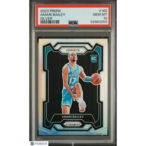 2023 PANINI PRIZM SILVER PRIZM #162 AMARI BAILEY ROOKIE RC PSA 10