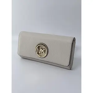 Pre-owned MICHAEL KORS leather wallet Fulton Flap Vanilla SH264MK