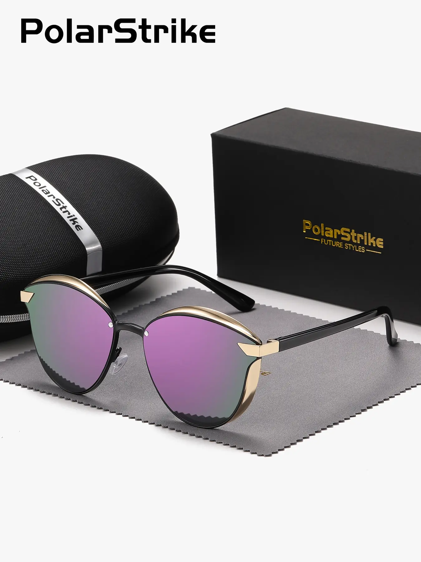 PolarStrike 1 Piece Unisex Cat Eye Polarized High Quality Sunglasses Full Frame UV400 Lightweight frames effortless wear Polarized Shades