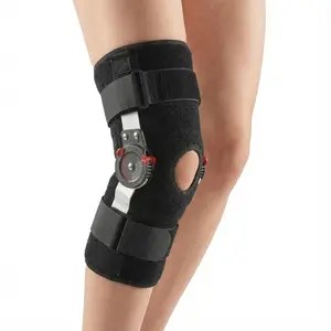 Knee Brace with Dual Aluminum Side Supports & Adjustable Dial for Stability and Pain Relief – Knee Stabilizer for Injury Recovery, Adjustable Fit for Sports and Rehabilitation