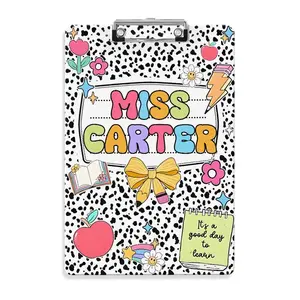 Personalized Teacher Acrylic Clipboard with Custom Name, Classroom Lesson Plan Organizer Board, Custom Teacher Desk Accessory Gift