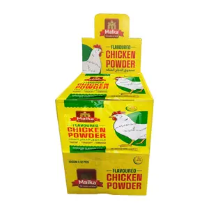 Malka Chicken Bouillon Powder 100g, Pack of 12 | Halal Vegetarian Friendly Traditional Indian Flavors Grain Less Sodium Versatile Seasoning for All Dishes
