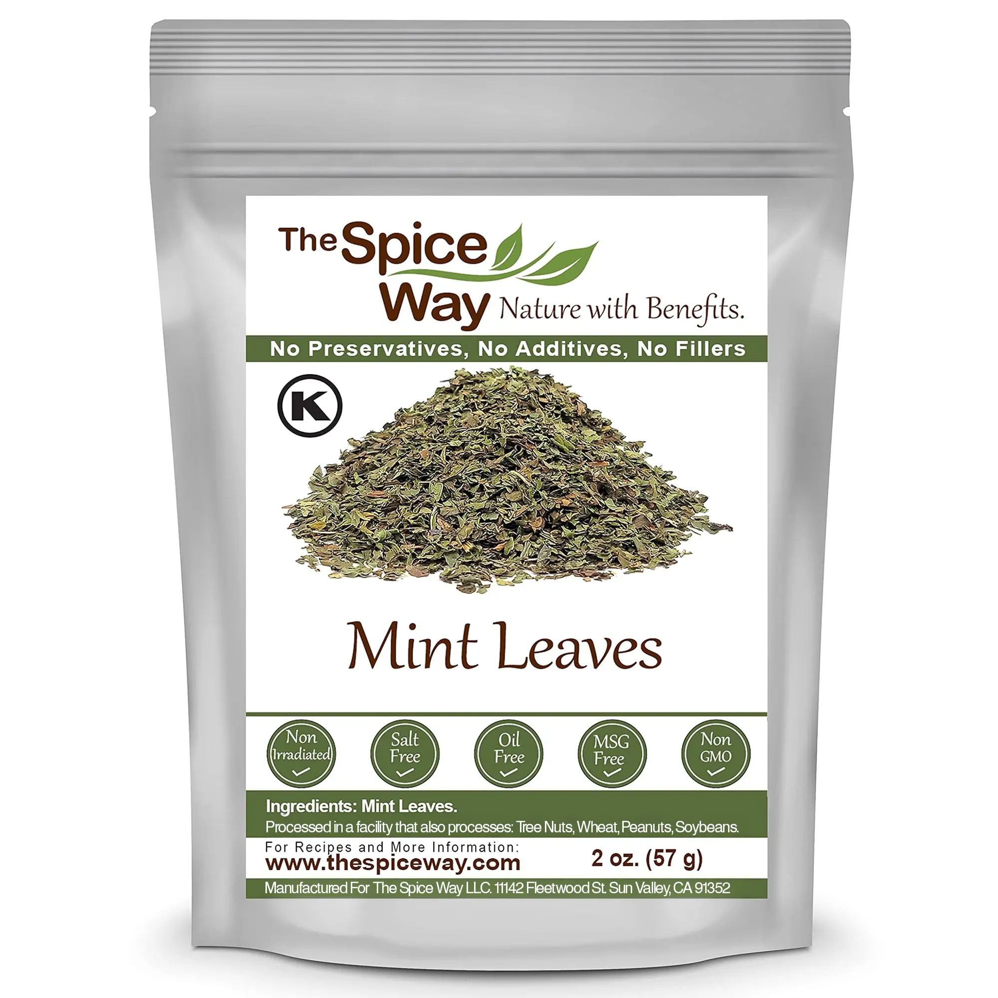 The Spice Way Dried Mint Leaves  Pure Non GMO No Additives Freshly Packed