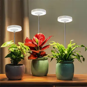 3pcs, Grow Lights Indoor Plants, Full Spectrum Grow Lights, lmitation Sun LED Plant Lights, Seedling Starter Light, 4-Level Dimmable, Height Adjustable, 3/6/9H Auto Cycle Timer, 720° Adjustable Angle, Ideal for Seedlings, Succulents, Herbs.
