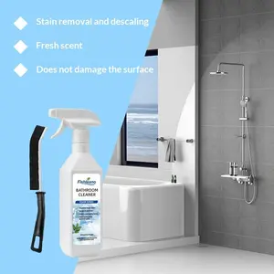 Fishleano Bathroom Cleaner, Tile Glass Descaler, Fresh Scent, Non-Damaging, Mold Remover, Foam Spray, Home Cleaning Tool