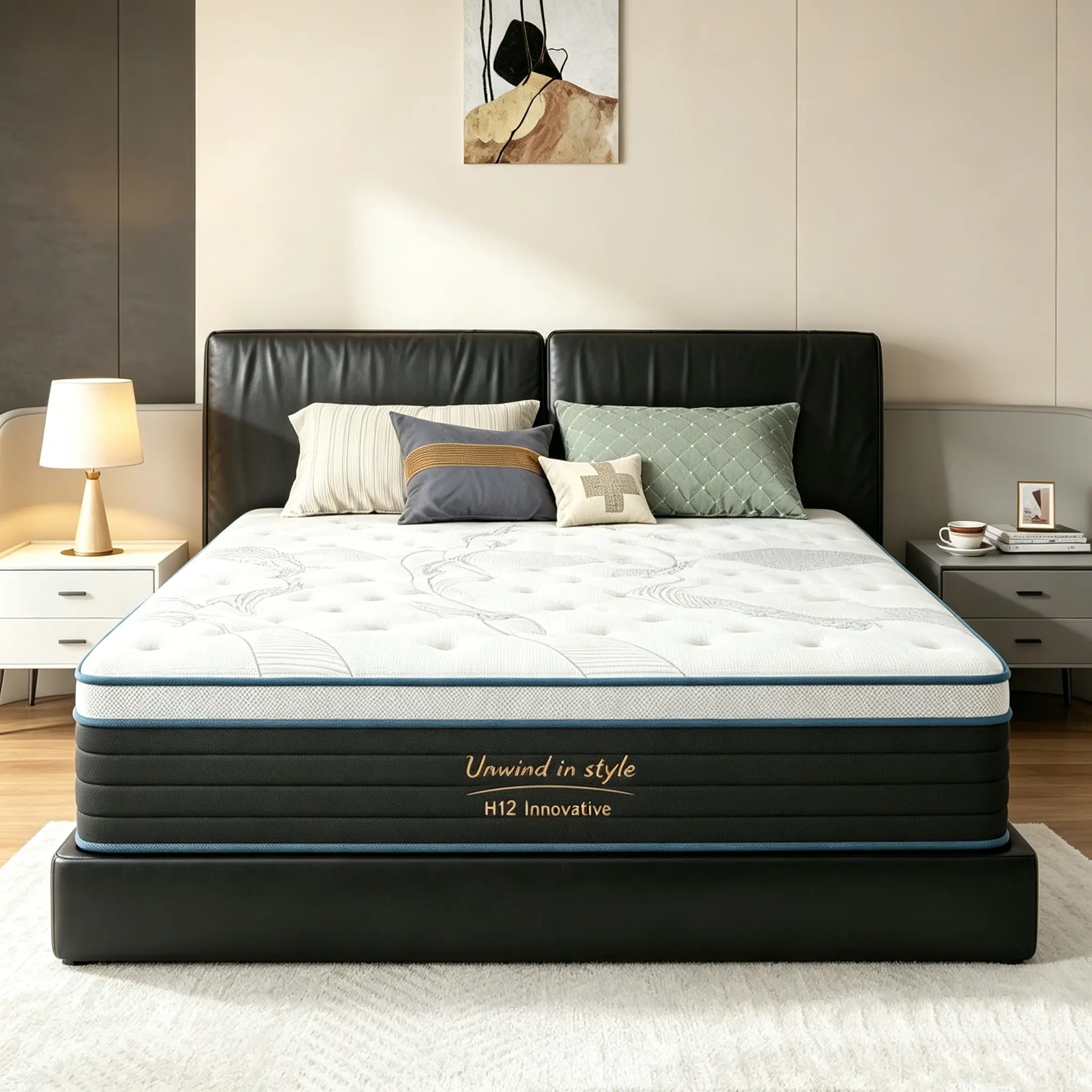 Soges Hybrid Spring Mattress for Bedroom, Medium Firm Memory Foam Mat, Motion Isolating & Breathable, Pressure Relief, Twin / Full / Queen / King Size, H12A
