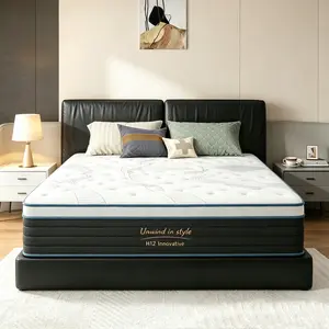 Soges Hybrid Spring Mattress for Bedroom, Medium Firm Memory Foam Mat, Motion Isolating & Breathable, Pressure Relief, Twin / Full / Queen / King Size, H12A