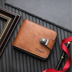 New Men's Short Wallet, Trendy Multi Card Slot Large Capacity Coin Purse Card Holder