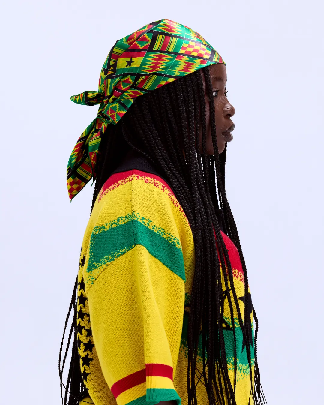 Ghana Kente Satin Bandana