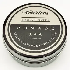 Notorious Pomade Strong Hold, pomade, hair clay, wax, putty, gel, hairspray, essential oil