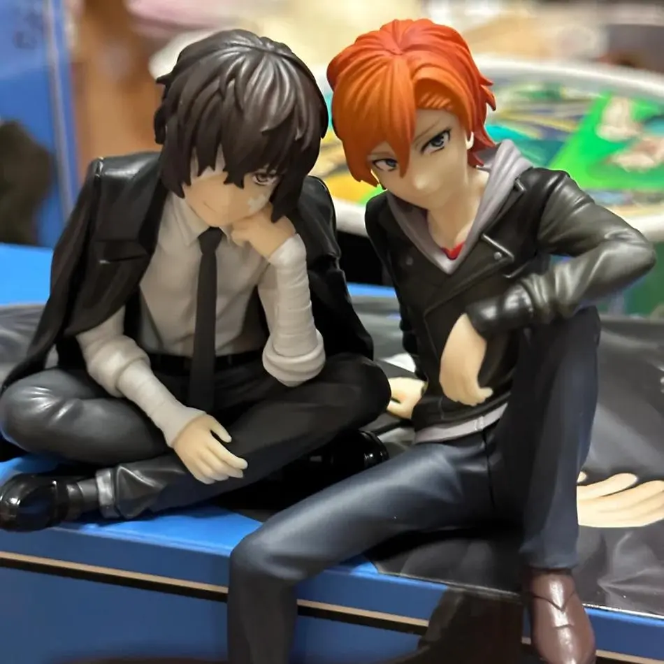 New Bungo Stray Dogs Dazai Osamu Figurine Nakahara Chuuya Action Figures PVC Model Collection Noodle Stopper Birthday Gifts